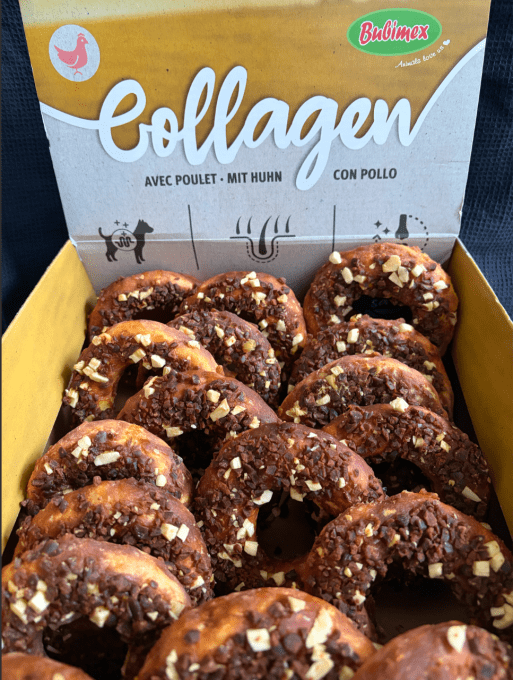 Donuts collagène au poulet, nappé